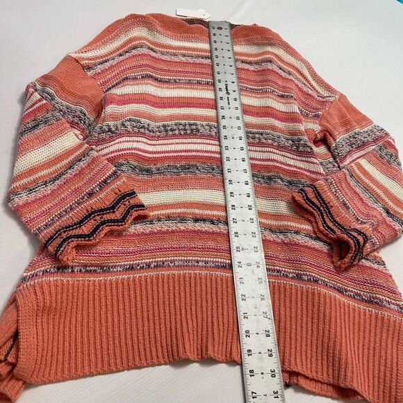 NWT Soft Surroundings Emberglow Stripes Cardigan Sweater Size Medium New - Picture 8 of 11